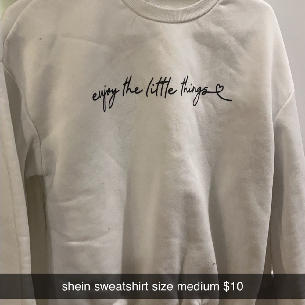Shein Kids White Sweatshirt